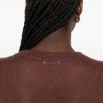 Maglione girocollo in marrone Brunello cucinelli - donna 