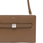 Borsa T-Lock a tracolla in marrone 