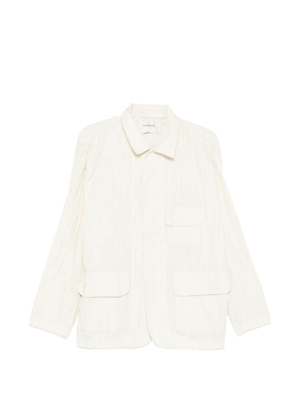 Giacca con effetto stropicciato in bianco GONGDID DESIGN - uomo 