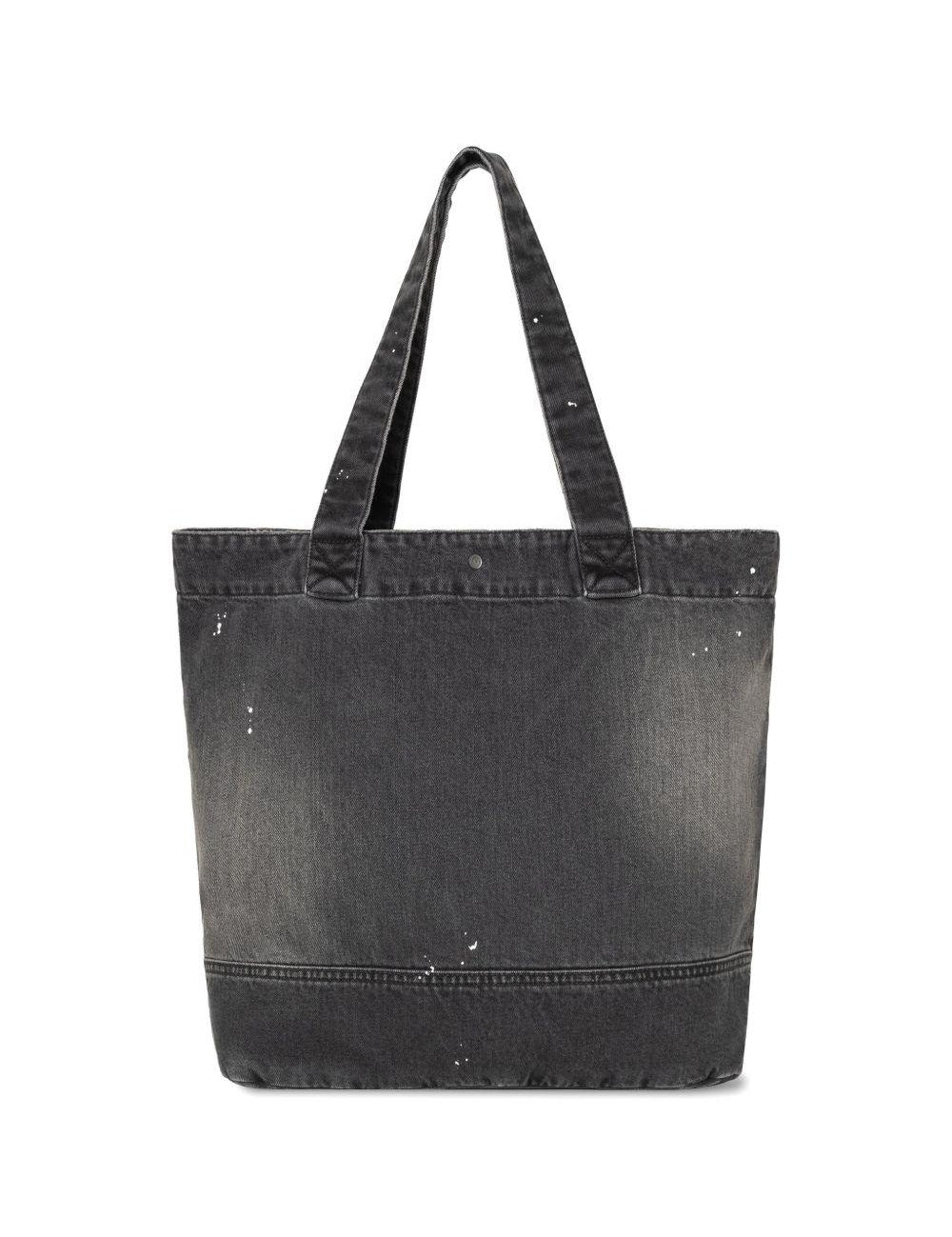 Borsa tote in denim nero 