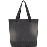 Borsa tote in denim nero 