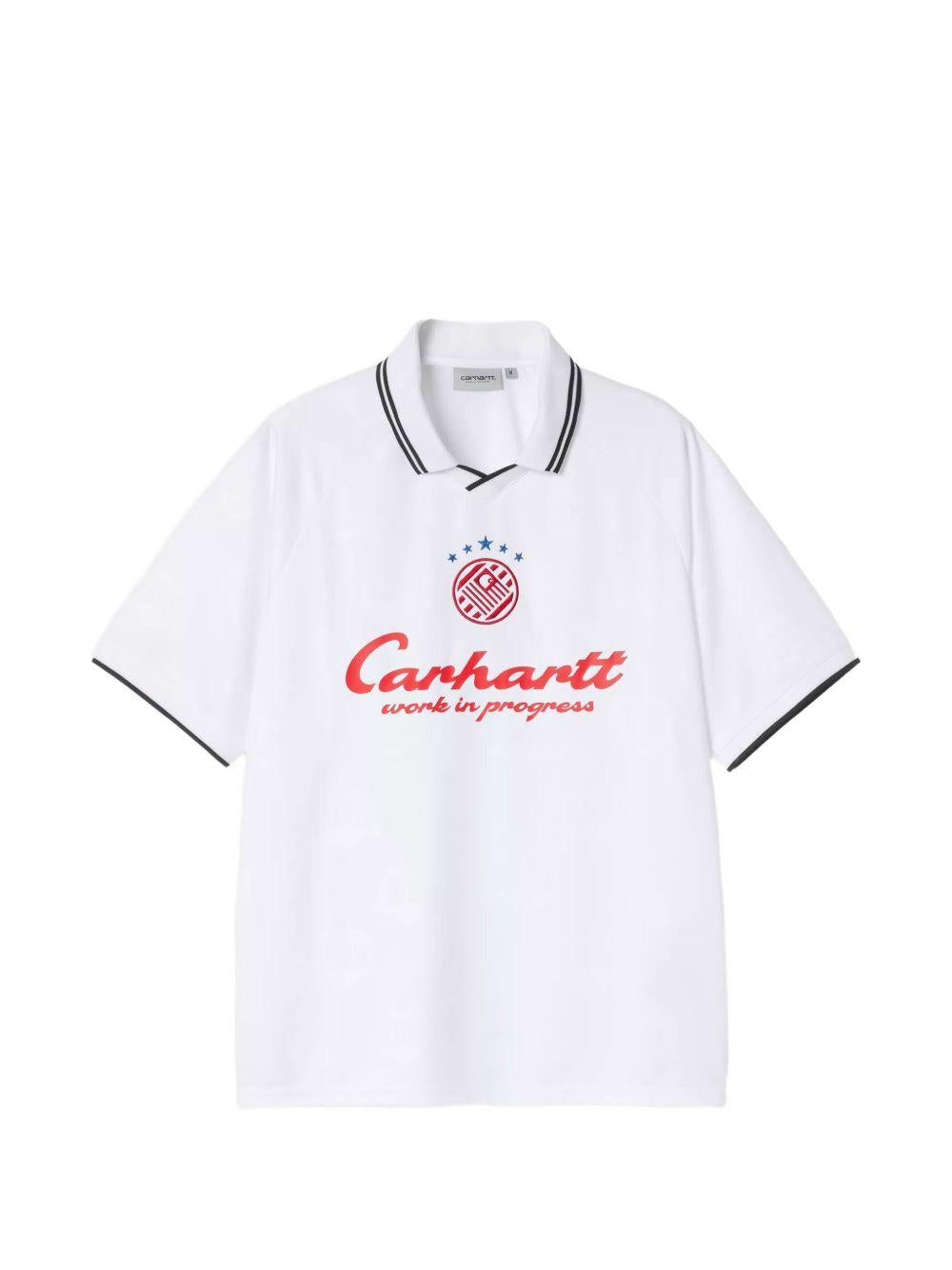 T-shirt terrace football in bianco carhartt wip - uomo 