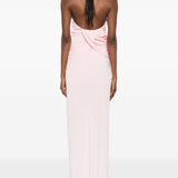 Abito lungo con collo halter in rosa Amen - donna 