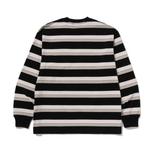 T-shirt a righe a maniche lunghe multicolore A bathing Ape - uomo 