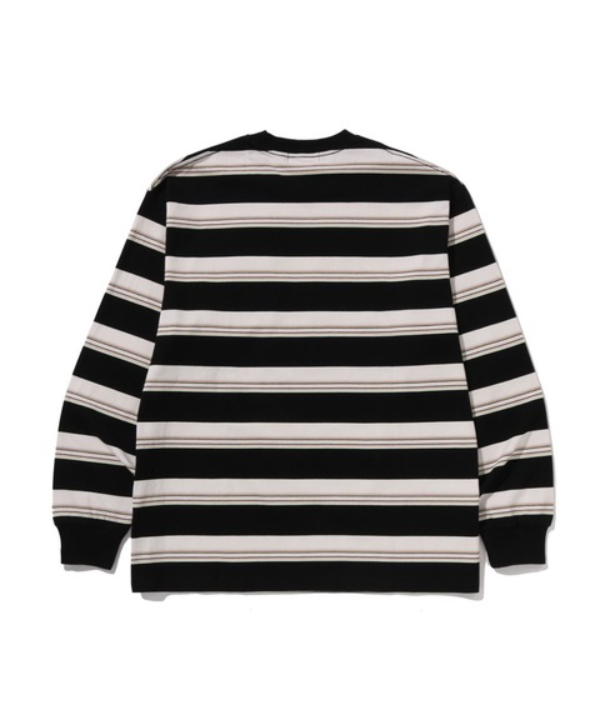 T-shirt a righe a maniche lunghe multicolore A bathing Ape - uomo 