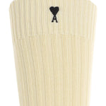 Set di tre calzini in avorio logo ami de couer ami paris - unisex 
