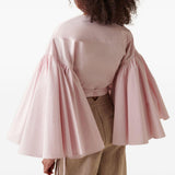 Blusa con maniche voluminose le cache coeur paysanin in rosa Jacquemus - donna 