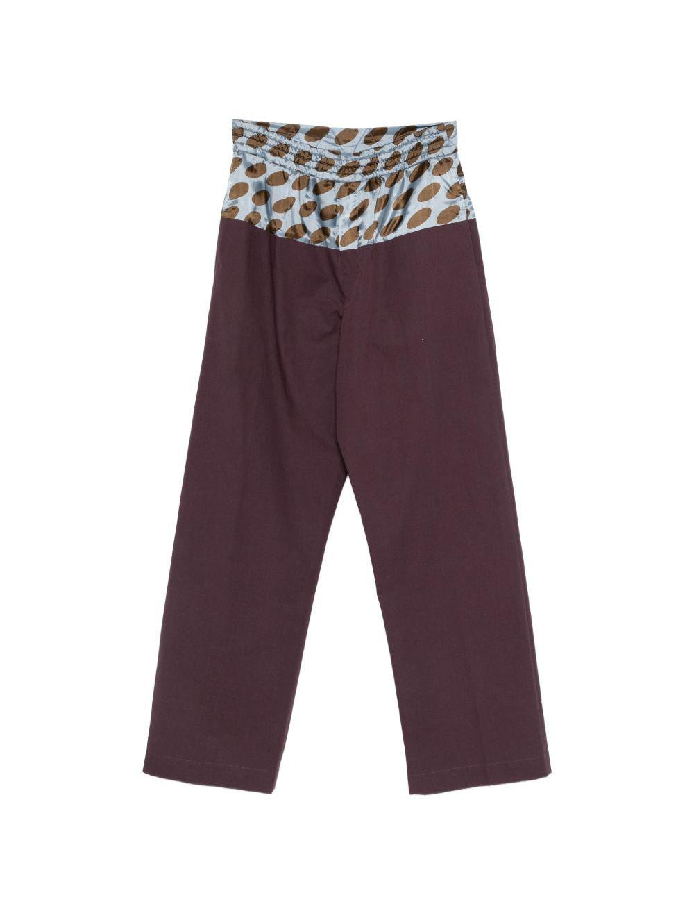 Pantaloni a gamba larga bicolore a pois Pablo in viola Dries van noten - uomo 