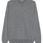 Maglione in lana a collo alto in grigio Lardini - uomo 