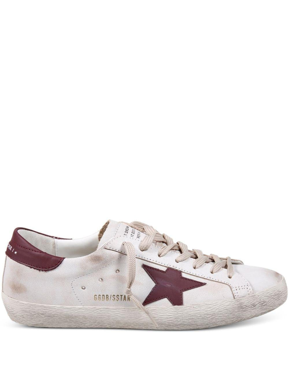 Sneakers Superstar in avorio e bordeaux Golden goose - uomo 