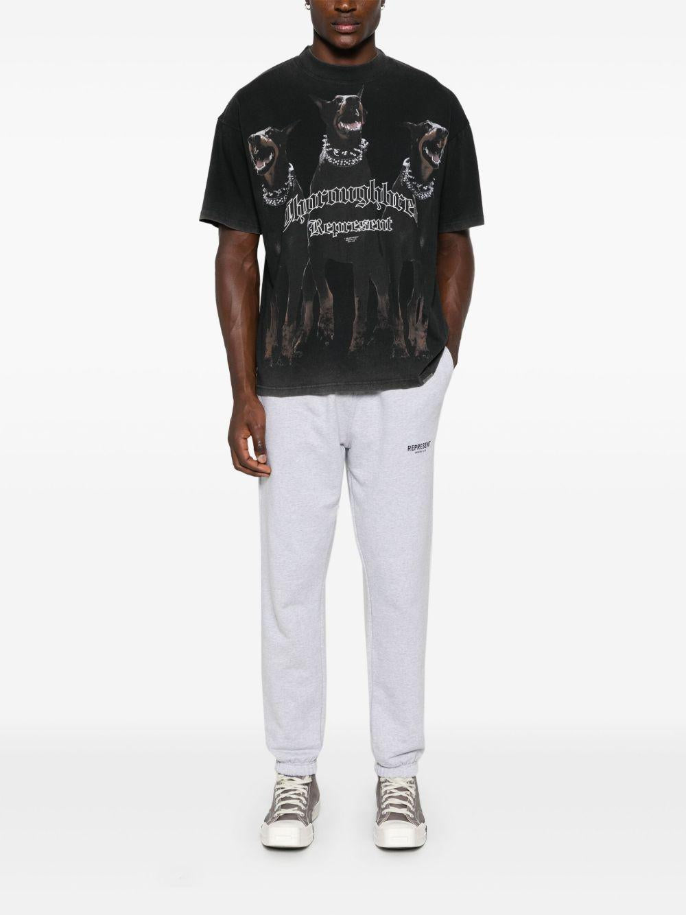 T-shirt Thoroughbred in nero Represent - uomo 