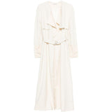 Trench coat con cintura Vela in beige Entire studios - donna 