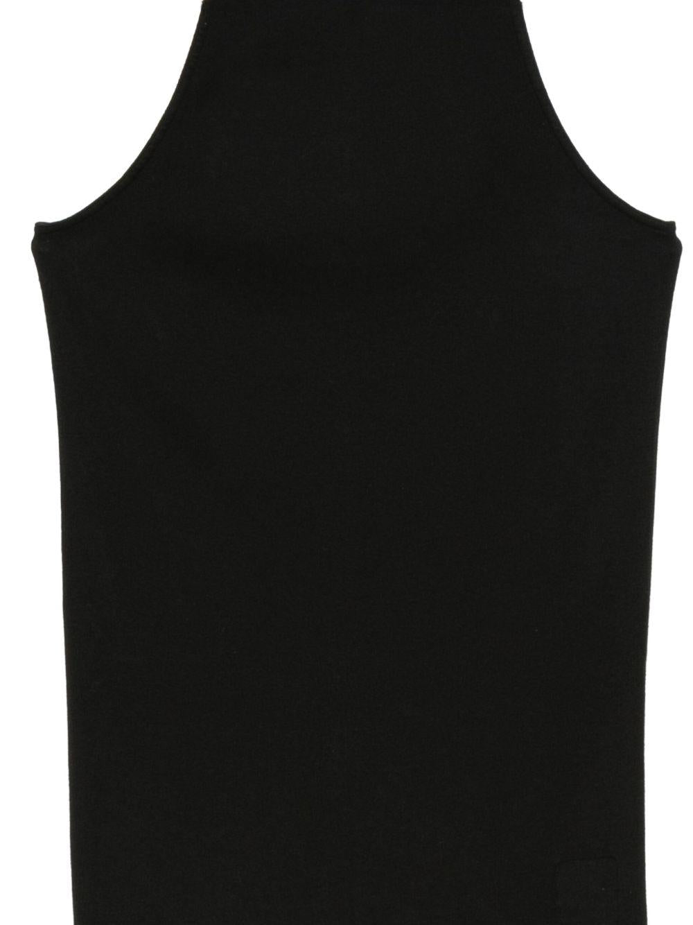 Top asimmetrico a coste in nero Rick owens drkshdw - donna 