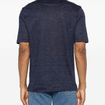 Polo con bottoni in blu Zegna - uomo 