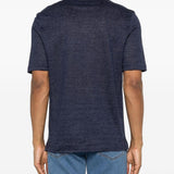 Polo con bottoni in blu Zegna - uomo 