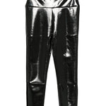 Leggings a vita alta con finitura lucida in nero Norma kamali - donna 