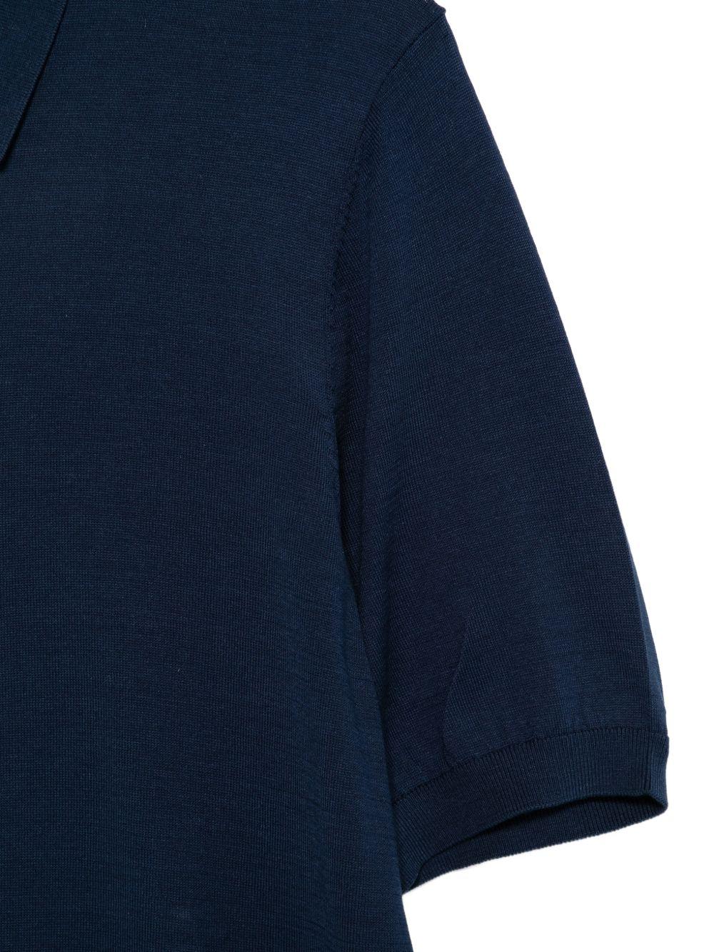 Polo a maniche corte in blu Kangra - uomo 
