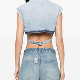 Giacca denim cloro in azzurro Max Mara Sportmax- donna 