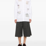 Camicia con cut-out in bianco Comme des Garçons Homme Plus - uomo 