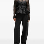 Camicia a pois in nero Ganni - donna 