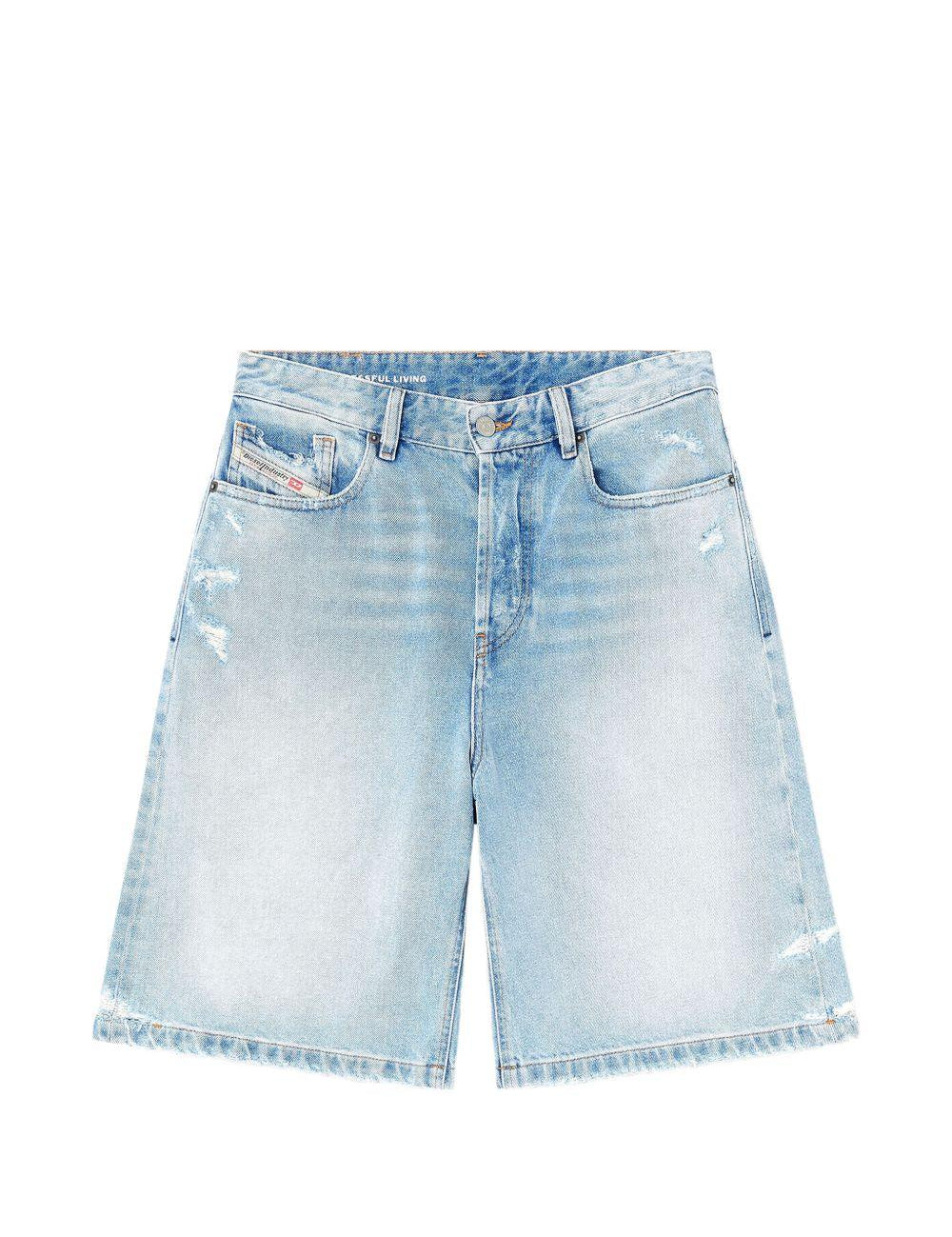 Shorts de-sire in denim blu diesel - donn 