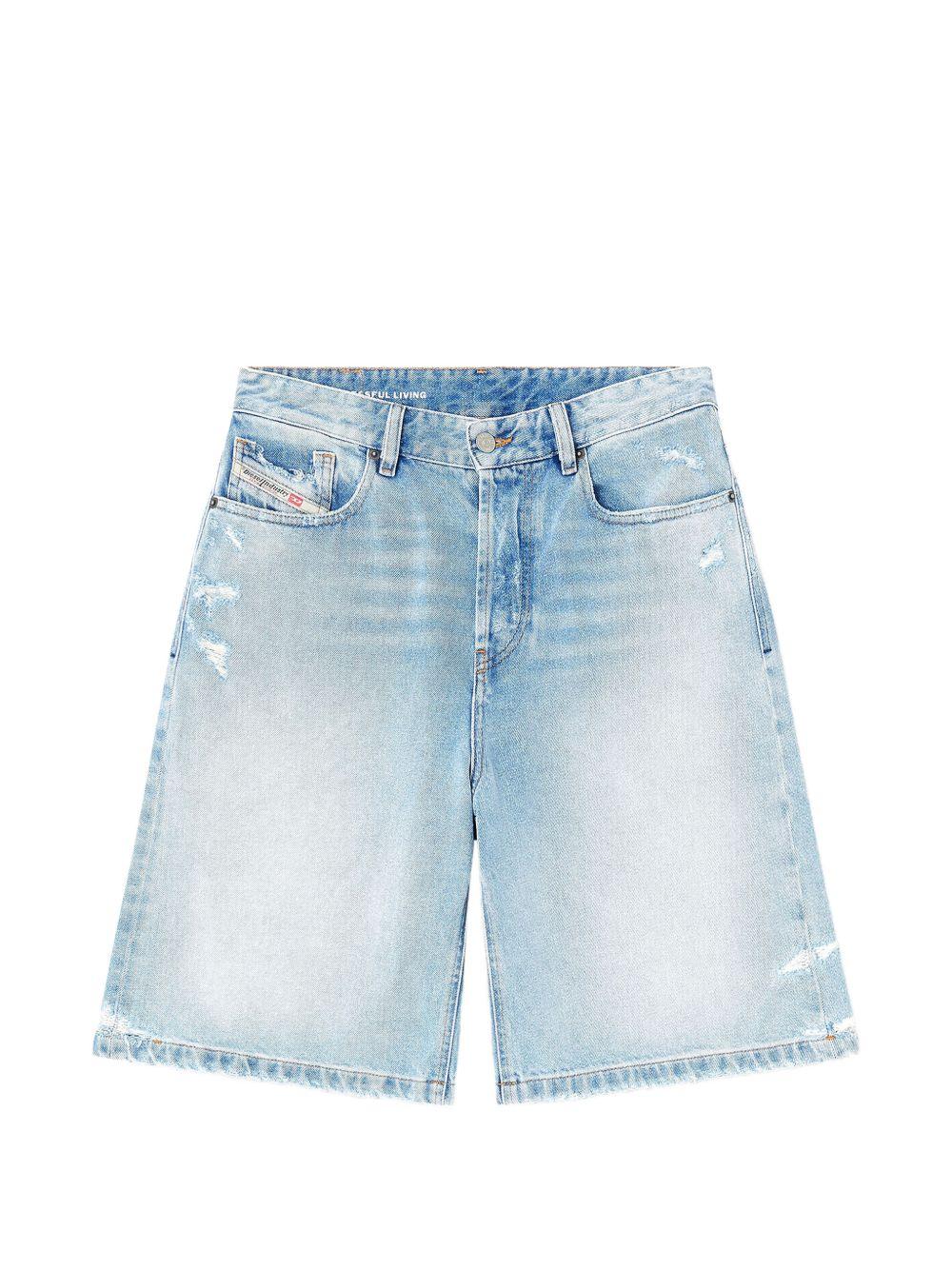 Shorts de-sire in denim blu diesel - donn 