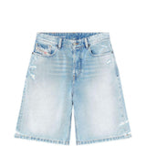 Shorts de-sire in denim blu diesel - donn 