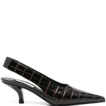 Décolleté slingback in marrone cocco toteme - donna 