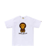 T-shirt con grafica di baby milo in bianco A bathing ape - uomo 