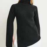 Maglione a maniche lunghe con spacchi in nero Toteme - donna 