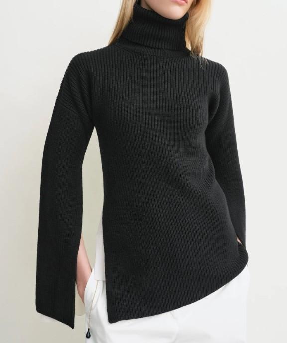 Maglione a maniche lunghe con spacchi in nero Toteme - donna 