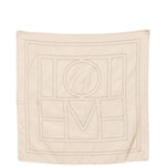 Foulard di seta con monogramma ricamato in beige Toteme - donna 