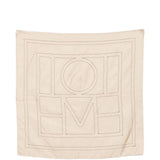 Foulard di seta con monogramma ricamato in beige Toteme - donna 