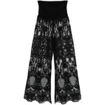 Pantaloni con pizzo in nero Maurizio - donna 
