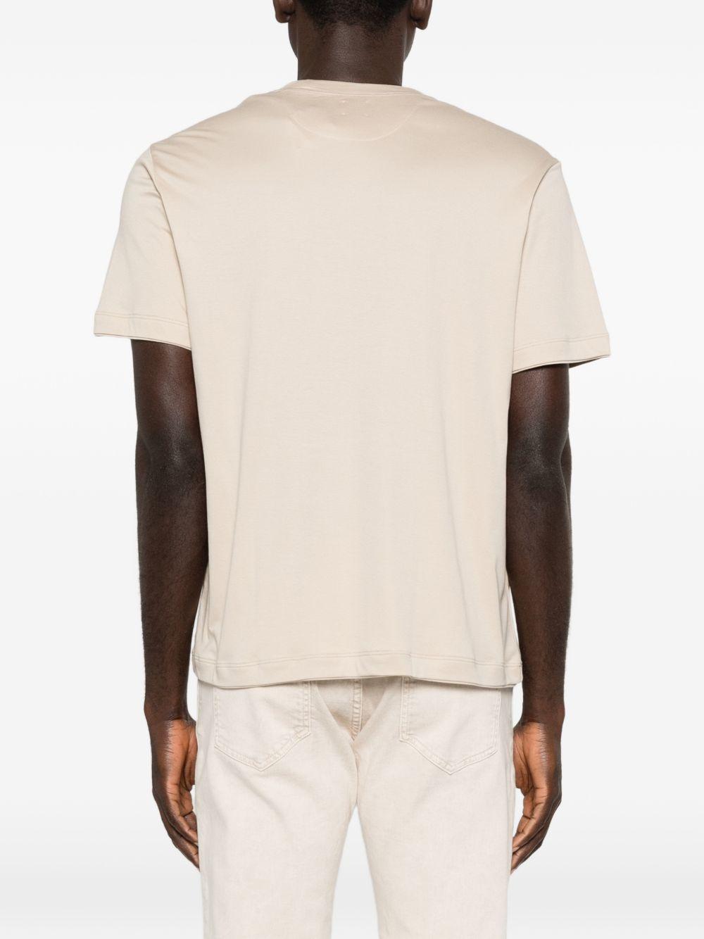 T-shirt girocollo in beige Eleventy - uomo 