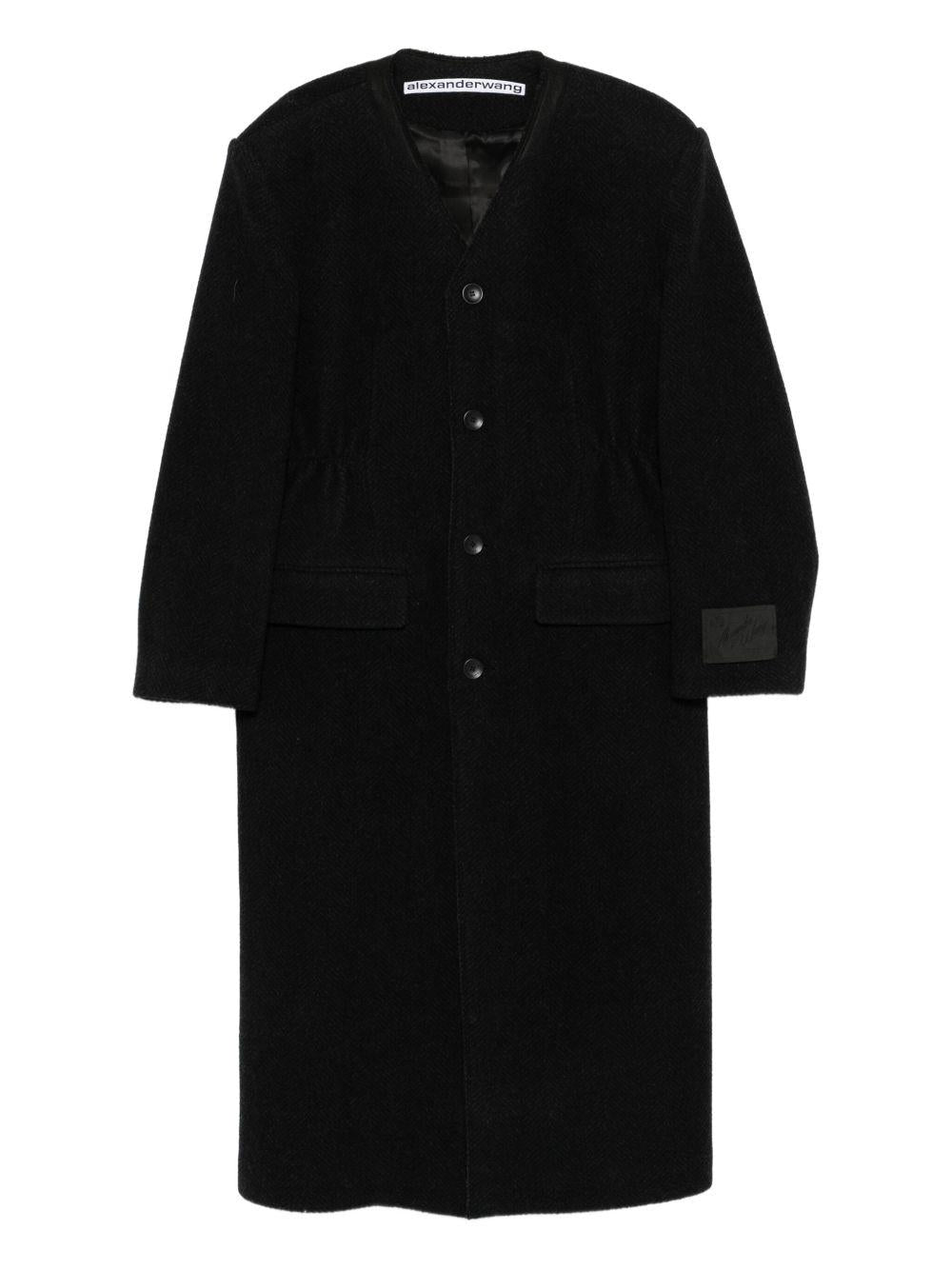 Cappotto senza colletto in nero Alexander wang - donna 