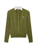 Polo con ricamo in verde SHUSHU/TONG - donna