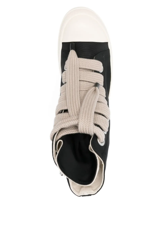 Sneakers alte jumbolace in nero Rick Owens Drkshdw - uomo 