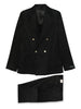Double-breasted suits in black Bolgheri wool Briglia 1949 - men