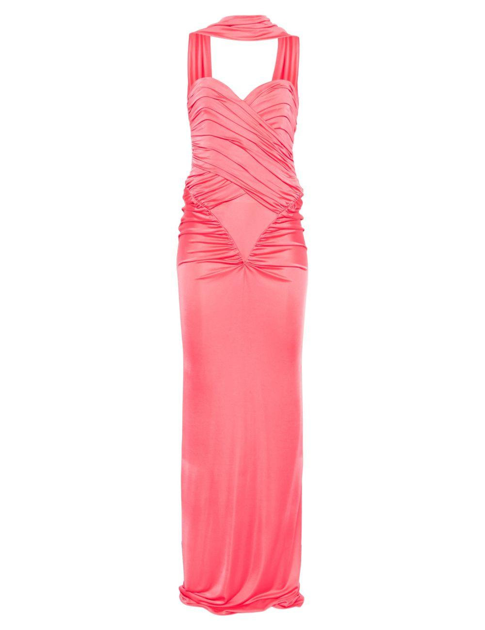 Abito da sera con scollo a cuore in rosa The new arrivals ilkyaz ozel - donna 