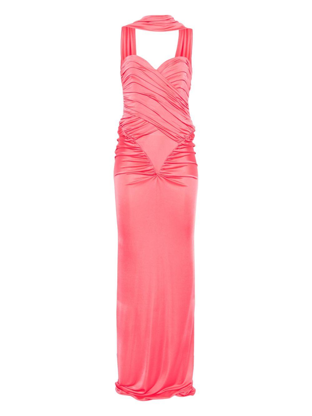 Abito da sera con scollo a cuore in rosa The new arrivals ilkyaz ozel - donna 