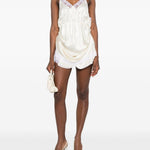 Abito mini con pizzo in beige Magda butrym - donna 