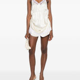 Abito mini con pizzo in beige Magda butrym - donna 