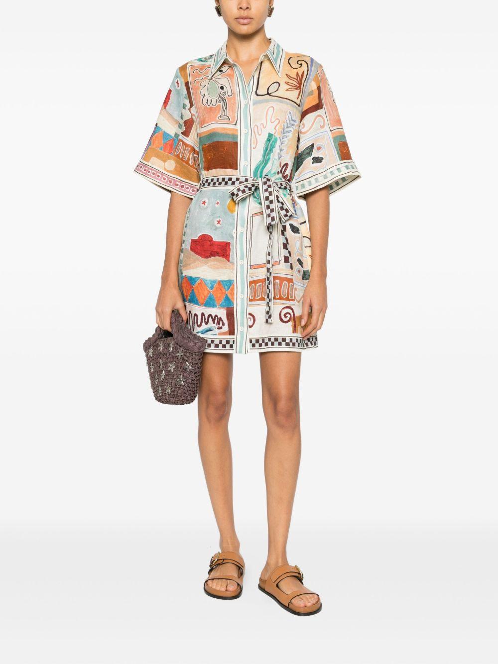 Chemisier con stampa grafica multicolore Alemais - donna 