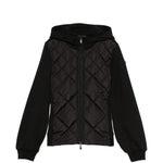 Felpa trapuntata con cappuccio in nero Moncler - donna 
