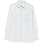 Camicia con taschino a toppa in blu Golden goose - uomo 
