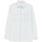 Camicia con taschino a toppa in blu Golden goose - uomo 
