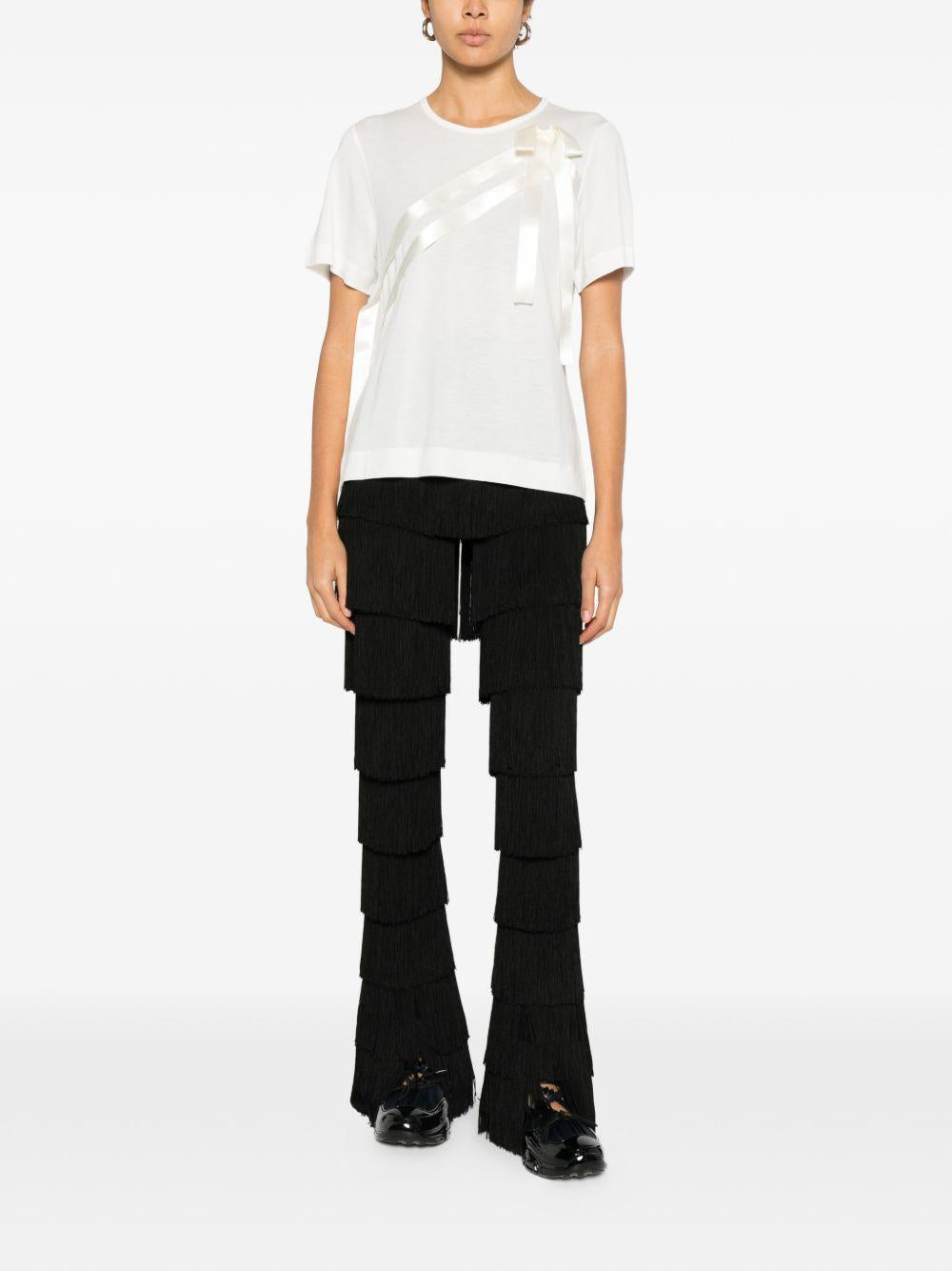 T-shirt con fiocco in bianco Simone rocha - donna 
