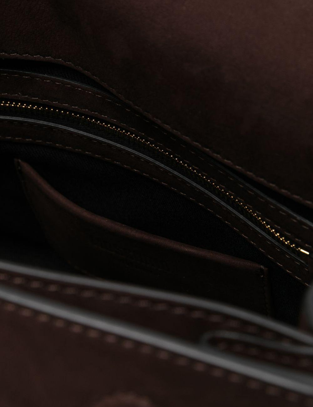 Borsa a spalla tie-me in suede nero Moschino - donna 