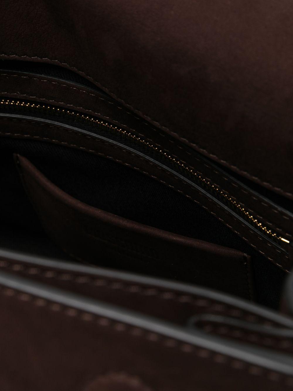 Borsa a spalla tie-me in suede nero Moschino - donna 